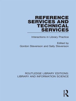 cover image of Reference Services and Technical Services